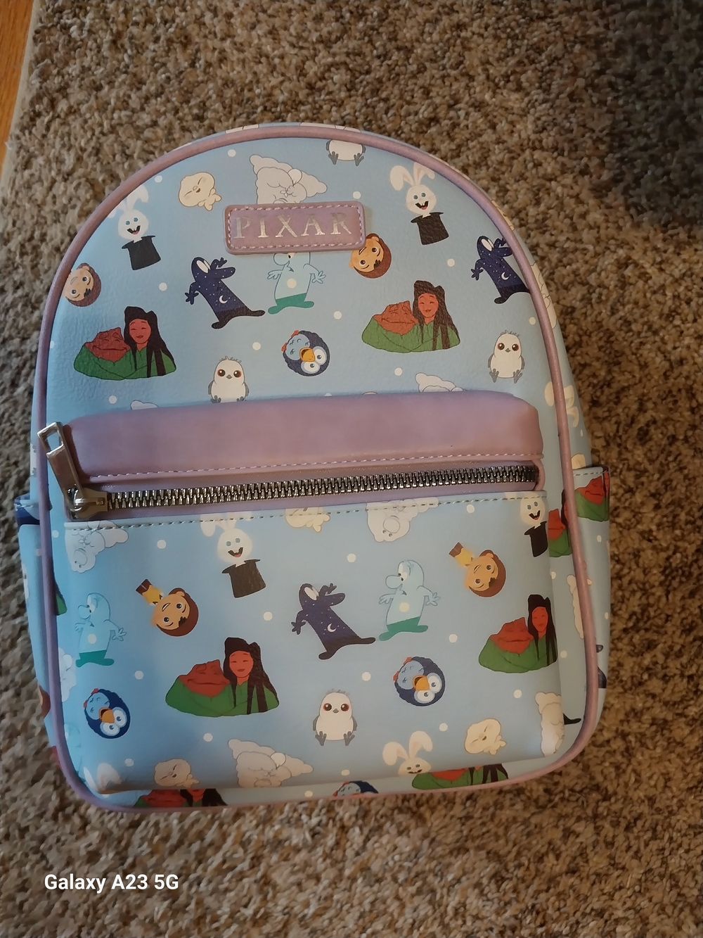 PIXAR "Shorts" Kids Light Blue & Lavender Character Mini Backpack